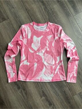 Columbia Sun Deflector Sunmerdry Long Sleeve Shirt Womens Size Medium Metallic